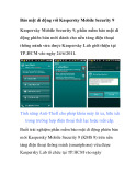 Bảo mật di động với Kaspersky Mobile 