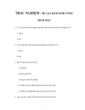 TRẮC NGHIỆM - DỊ TẬT BẨM SINH VÙNG HÀM MẶT 