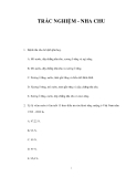 TRẮC NGHIỆM - NHA CHU 
