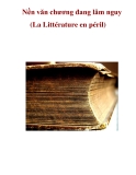 Nền văn chương đang lâm nguy (La Littérature en péril) _2