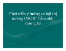 Marketing nông nghiệp - Phát triển ý tưởng cơ hội thị trường (MOI)/Tầm nhìn tương lai 