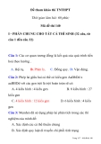 Đề tham khảo thi TNTHPT  Mã đề thi 140