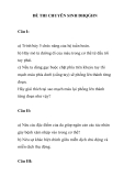 ĐỀ THI CHUYÊN SINH ĐHQGHN  MÔN SINH HỌC