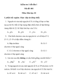 Đề kiểm tra 1 tiết Hoá 10 - THPT Tân Kì