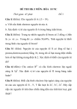 ĐỀ THI HỌC KÌ MÔN HÓA HỌC LỚP 10 TRƯỜNG THPT NAM ĐÀN 1