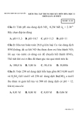 Đề kiểm tra tập trung HK1 môn Hóa 11 - THPT Cao Nguyên