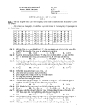  ĐỀ THI MÔN LÝ 11 LẦN 2 (ĐỀ 4)