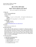 Đề cương môn học phân tích chính sách thuế [mới nhất]