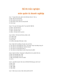 Đề thi trắc nghiệm môn quản trị doanh nghiệp