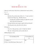 Giáo án lớp 4 môn SỬ THÀNH THỊ THẾ KỶ XVI - XVII