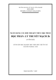 Ngân hàng câu hỏi thi kết thúc học phần Lý thuyết mạch 2b
