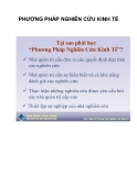 Phương Pháp Nghiên Cứu Kinh Tế: Kinh Nghiệm và Hướng Dẫn