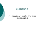 Phương pháp nghiên cứu sinh học quần thể chương 7: Tổng quan và ứng dụng