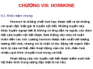 Hormone: Tổng quan chương VIII
