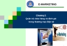 E-MARKETING: Chương 5 Quản trị chào hàng và định giá trong thương mại điện tử