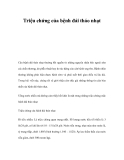 Triệu chứng của bệnh đái tháo nhạt  