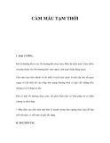 CÁCH CẦM MÁU TẠM THỜI 