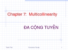 Chapter 7:  Multicollinearity ĐA CỘNG TUYẾN