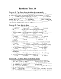 Đề kiểm tra 1 tiết môn Tiếng Anh - Revision