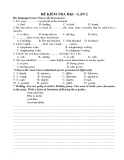 ĐỀ KIỂM TRA HKI – LẦN 2 
