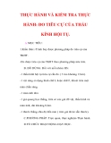 Giáo án Vật lý lớp 9 : Tên bài dạy : THỰC HÀNH VÀ KIỂM TRA THỰC HÀNH: ĐO TIÊU CỰ CỦA THẤU KÍNH HỘI TỤ. 