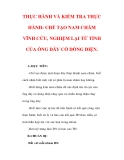 Giáo án Vật lý lớp 9 : Tên bài dạy : THỰC HÀNH VÀ KIỂM TRA THỰC HÀNH: CHẾ TẠO NAM CHÂM VĨNH CỬU, NGHIỆM LẠI TỪ TÍNH CỦA ỐNG DÂY CÓ DÒNG ĐIỆN. 