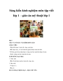 Sáng kiến kinh nghiệm môn tập viết lớp 1 - giáo án mỹ thuật lớp 1 