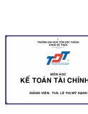 Kế toán tài chính B ĐH Tôn Đức Thắng: Kinh nghiệm và thông tin mới nhất