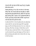 Cách chuyển đổi PDF sang Word bản quyền: Hướng dẫn chi tiết