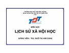 Bài giảng Lịch sử xã hội học Th.S. Ngô Thị Kim Dung