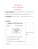 Giáo án Tiếng Anh lớp 8: Unit 10 Recycling Lesson 1 : Getting started Listen and read 