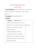 Giáo án Tiếng Anh lớp 8: Unit 11 Traveling around Viet Nam Lesson 2 : speak 