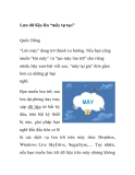 Lưu dữ liệu lên “mây tự tạo” 