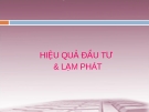 Hiệu quả đầu tư & lạm phát: Kinh nghiệm và giải pháp