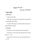 Bài tập Vật Lý 11: Giáo án Tiết 10 (Chuẩn nhất)