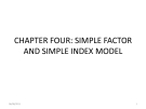  SIMPLE FACTOR AND SIMPLE INDEX MODEL 