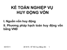Bài giảng kế toán nghiệp vụ huy động vốn: Kinh nghiệm và hướng dẫn