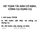 Kế toán tài sản cố định, công cụ dụng cụ: Hướng dẫn chi tiết [Năm hiện tại]
