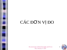 Các đơn vị đo: Tổng hợp đầy đủ và chi tiết nhất
