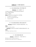 TOPIC 07 – COMPARISON A – SO SÁNH BẰNG VỚI TÍNH TỪ  