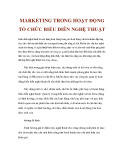 MARKETING TRONG HOẠT ĐỘNG TỔ CHỨC BIỂU DIỄN NGHỆ THUẬT