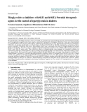 Báo cáo y học: "Thioglycosides as inhibitors of hSGLT1 and hSGLT2: Potential therapeutic agents for the control of hyperglycemia in diabetes"