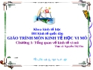 Giáo trình kinh tế vi mô: Tổng quan về kinh tế vi mô - Chương 1