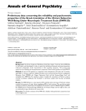 Báo cáo y học: " Preliminary data concerning the reliability and psychometric properties of the Greek translation of the 20-item Subjective Well-Being Under Neuroleptic Treatment Scale (SWN-20)"