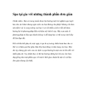 Spa tại gia với những thành phần đơn giản