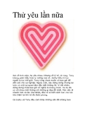 Thử yêu lần nữa: Kinh nghiệm và lời khuyên