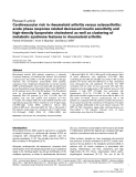 Báo cáo y học: "Cardiovascular risk in rheumatoid arthritis versus osteoarthritis: acute phase response related decreased insulin sensitivity and high-density lipoprotein cholesterol as well as clustering of metabolic syndrome features in rheumatoid arthritis"