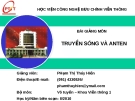 Bài giảng môn truyền sóng và ăng ten