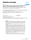 Báo cáo khoa học: "Reproducibility of patient setup by surface image registration system in conformal radiotherapy of prostate cancer"