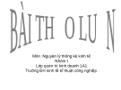 Bài Thảo Luận Nguyên Lý Thống Kê Kinh Tế: Kinh Nghiệm và Phân Tích